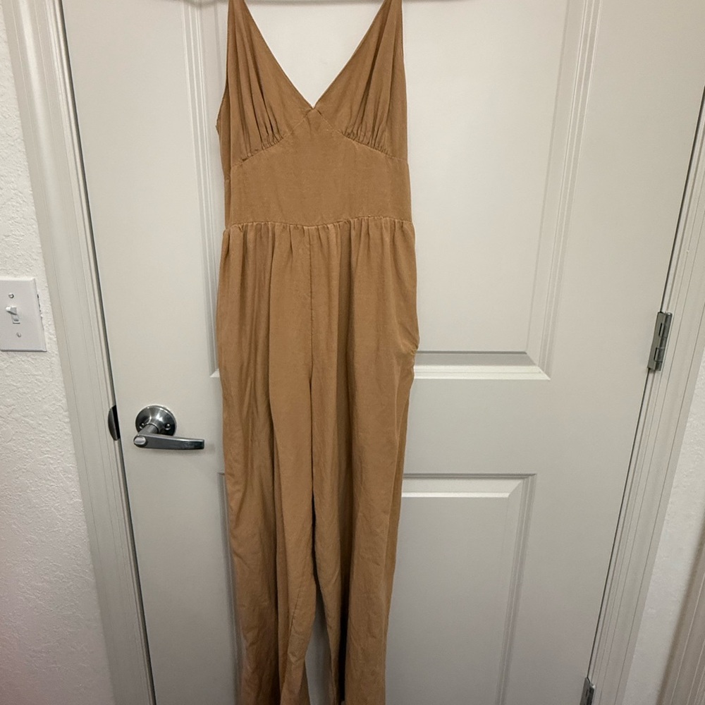 Elegant Tan Jumpsuit